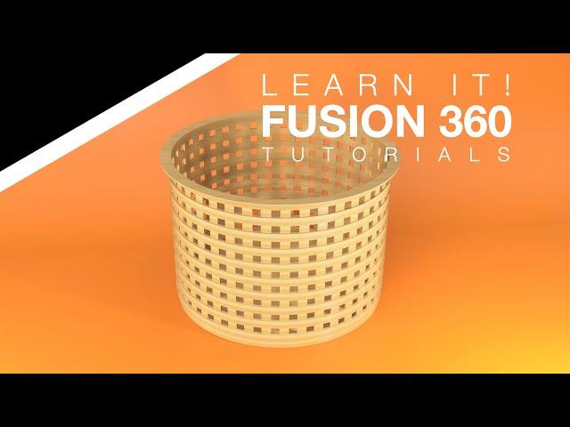 Fusion 360 - Revolve Tutorial - Model a Basket - Short Tutorials #5 (2023)