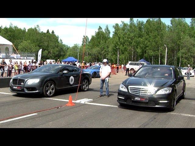 Mercedes S 65 AMG vs Bentley Continental GT V8 vs Nissan GT-R