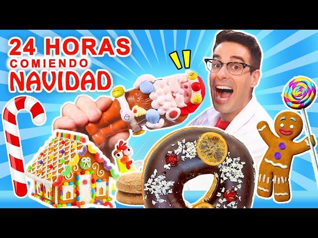 24 HORAS COMIENDO DULCES DE NAVIDAD  RETO LA MEJOR CASA DE JENGIBRE DEL MUNDO El Gallinero de Mike