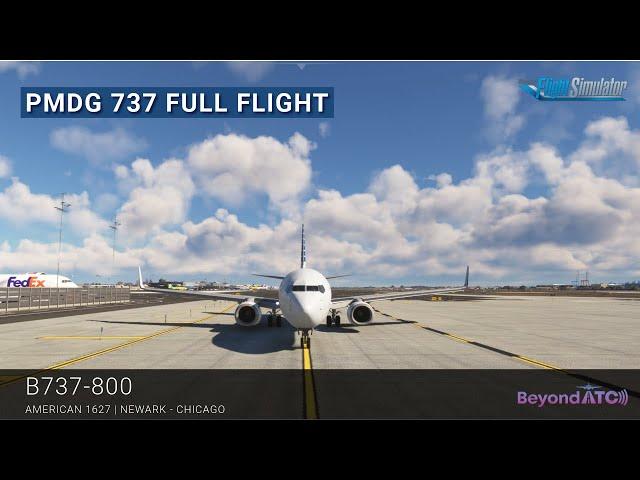 [MSFS 4K] BeyondATC Traffic! B737 Real World Ops American Airlines Newark ︎ Chicago | Full Flight