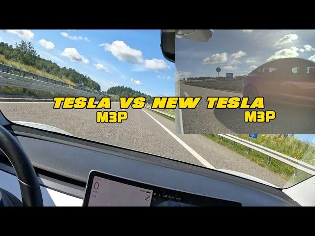 Tesla Model 3 Performance old vs new at the beginning of German autobahn!