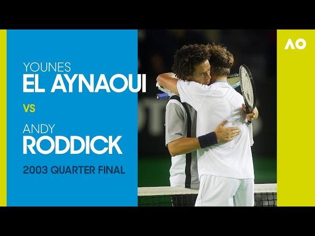 Younes El Aynaoui v Andy Roddick - Australian Open 2003 Quarter Final | AO Classics