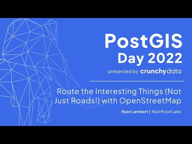 Route the Interesting Things Not Just Roads! with OpenStreetMap