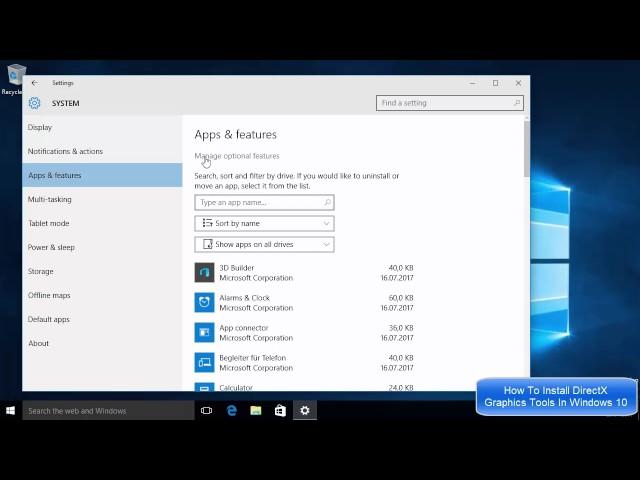 How To Install DirectX Graphics Tools on Windows 10