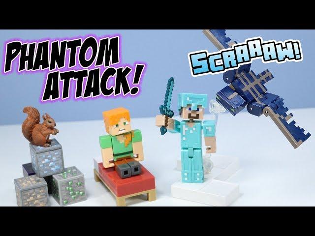 Minecraft Toys Comic Maker Phantom and Alex & Steve in Diamond Armor Mattel