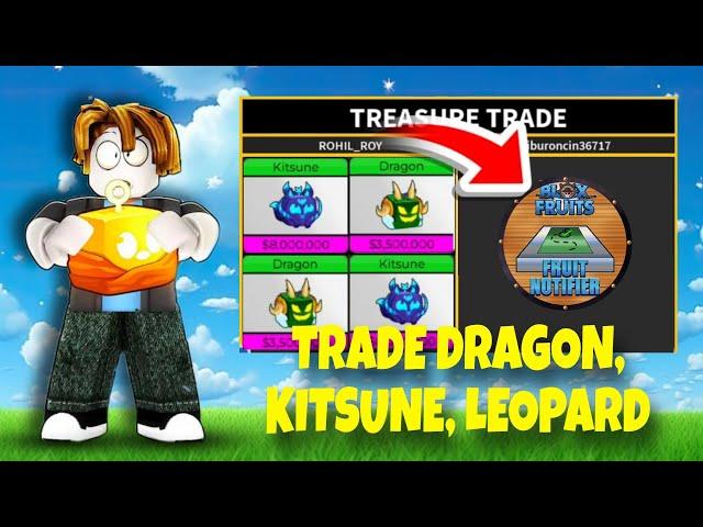 Trading My Dragon Kit Leo For Fruit Notifier in Blox Fruits Challenge!