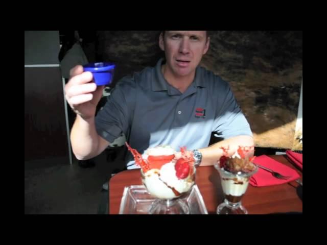 Bill Milner on cupcake sundaes