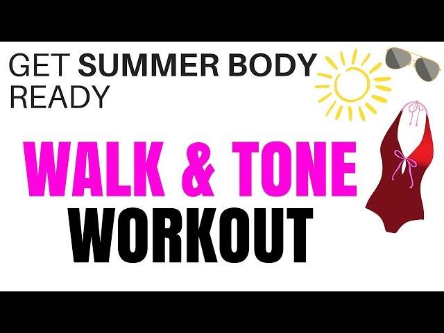 20 MINUTE WALKING AT HOME EXERCISE. - WITH FULL BODY EXERCISES - TONE UP & BURN OFF CALORIES AT HOME