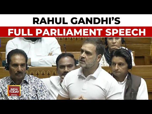 Rahul Gandhi Full Parliament Speech | RaGa Slams 2024 Budget, Claims Modi-Adani-Ambani Nexus