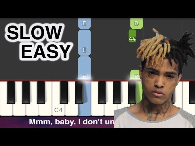 XXXTENTACION - changes SLOW EASY Piano Tutorial + Lyrics