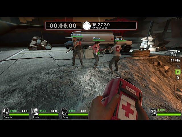 [L4D2] Runaway Underground Trick Demonstration in SP Using Console Commands