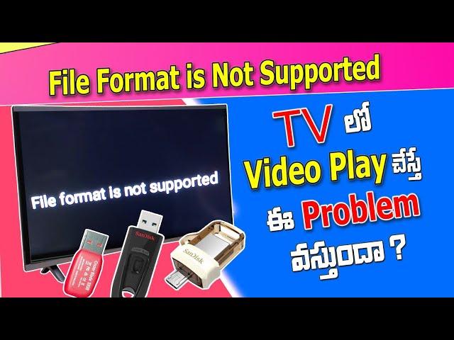 File format not supported in TV problem / mitv / realme tv/Redmitv/lg tv/samsung tv