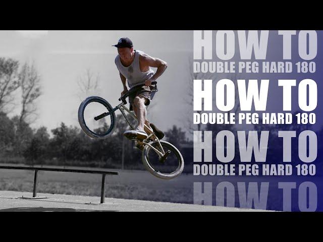 Как делать дабл пег хард 180 на велосипеде BMX (How to double peg grind hard 180 BMX)