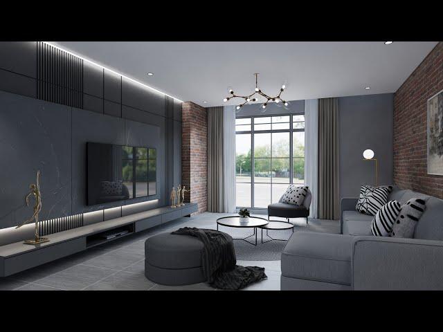 Sketchup interior design #47 Living room design and rendering enscape