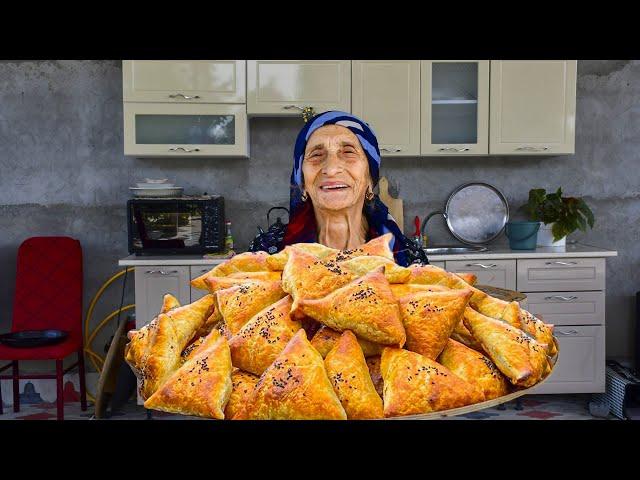 Grandma Rose Cooked Crispy Uzbek Samosa ! It Looks Wonderful