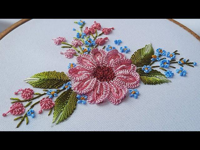 New design for the flower | Very simple stitches | Floral embroidery