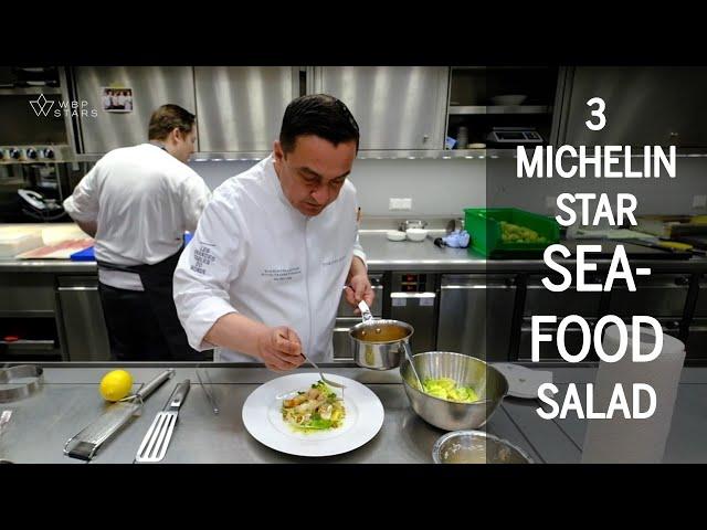 DELICIOUS 3 Michelin Star SEAFOOD SALAD at Schwarzwaldstube by Chef Torsten Michel (Germany)