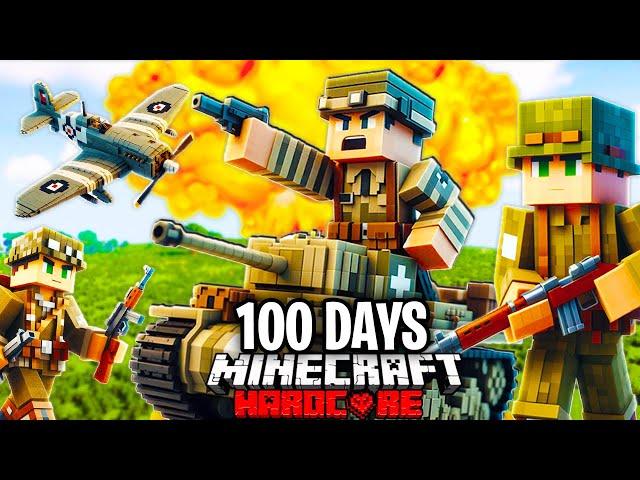 I Survived 100 Days in a WAR in Minecraft Hardcore!