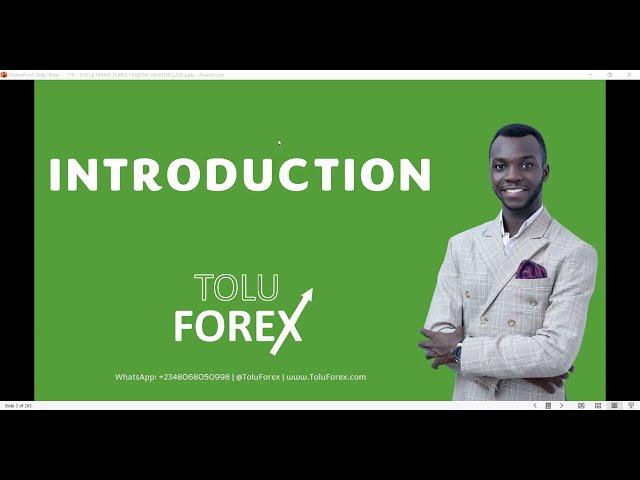 #1   INTRODUCTION TO FOREX TRADING CLASS -  Empower1k with TOLU CRAIG