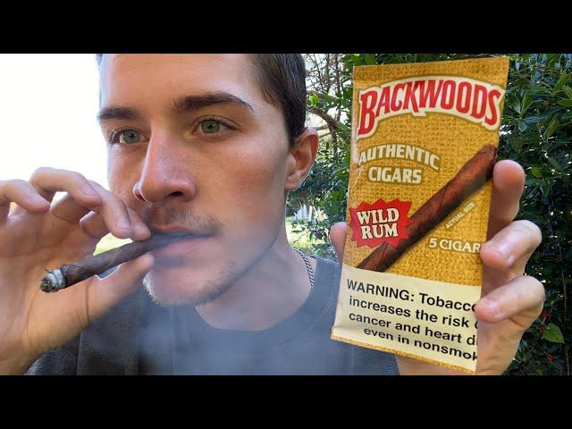 Smoking a WILD RUM Backwoods Cigarillo - Review