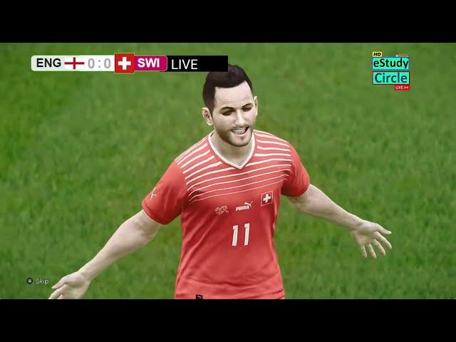 LIVE : England Vs Switzerland | EURO 2024 Quarter Final Match PES 21 Simulation Gameplay