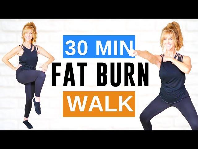 30 Minute FAT BURNING CARDIO Indoor Walking Workout | Low Impact!