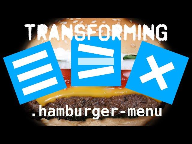 Transforming Hamburger Menu in SCSS