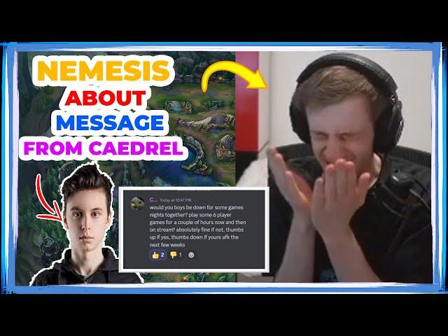 Nemesis About Discord MESSAGE from CAEDREL 