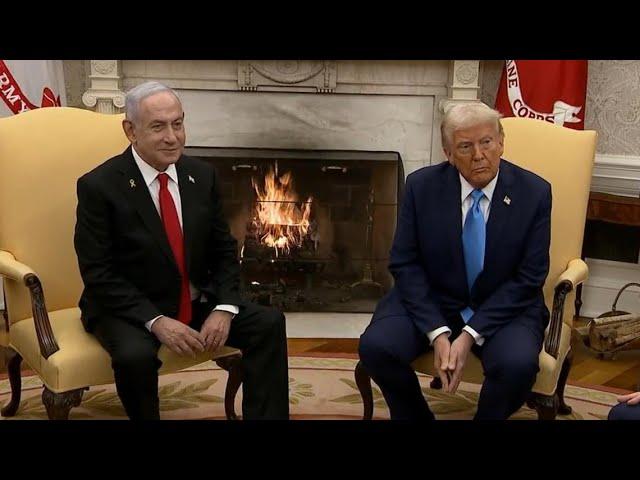 President Trump meets with Israeli Prime Minister Benjamin Netanyahu