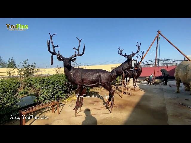 YouFine Bronze Deer Statue Wholesale