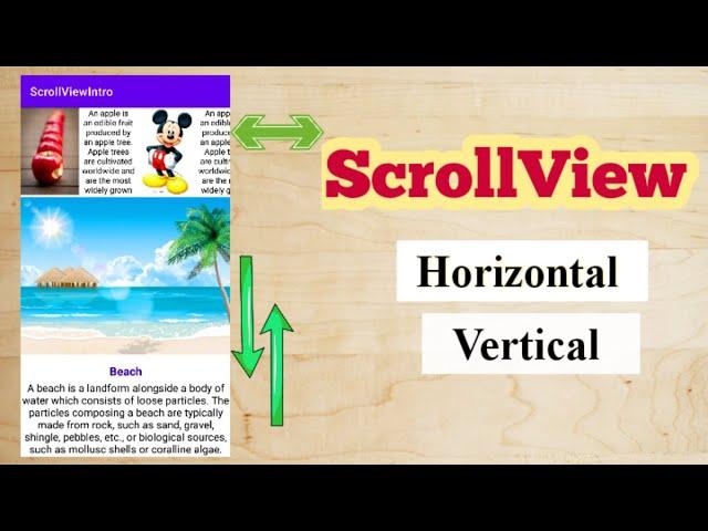 How to add ScrollView in Android App. Horizontal | Vertical