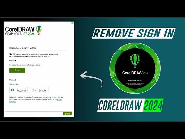 how to disable or remove sign in coreldraw 2024 issue problem