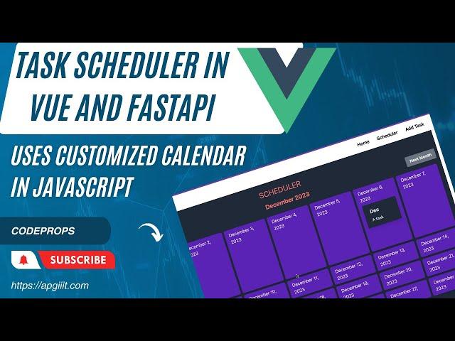 Task Calendar Scheduler in Vue and FastAPI