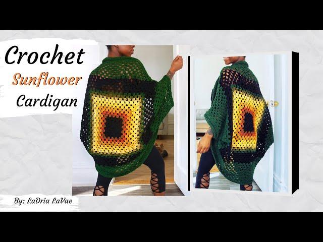 Crochet Sunflower Cardigan