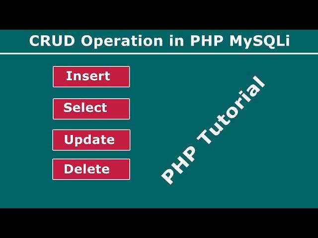 CRUD Operation in PHP MySQLi | Select Insert Update/Edit Delete in PHP MySQLi | E-CODEC