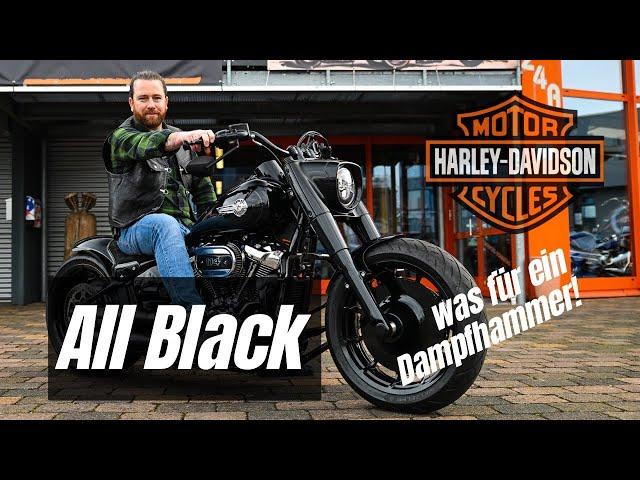 Bike Farm - Harley Davidson Fat Boy 114 "All Black" /Jekill and Hyde Klappenauspuff!