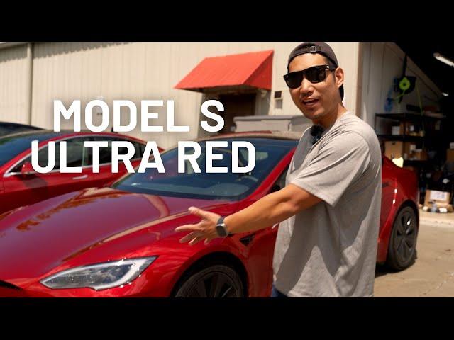 First Look: 2023 Model S Ultra Red Delivery - TESBROS