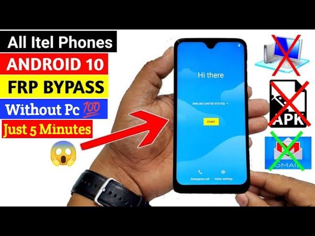 All itel Android 10 Frp Bypass | Google Account Unlock Without Pc 