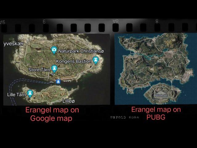 PUBG Erangel map on google map | Real Erangel map