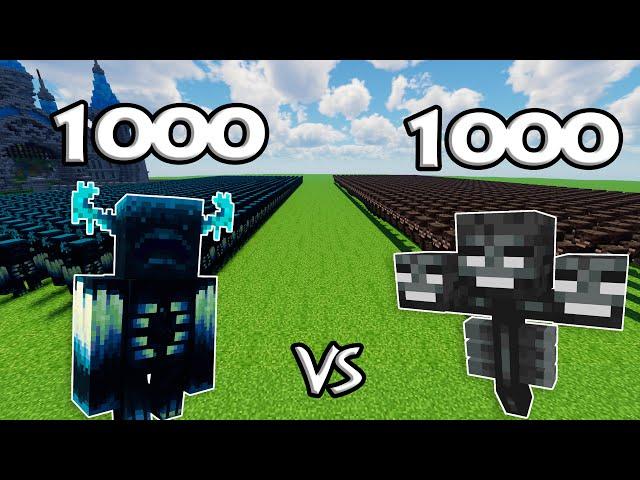 1000 Warden Vs 1000 Wither | Minecraft