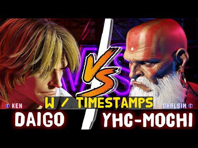 SF6 - Daigo (Ken) vs YHC-Mochi (Dhalsim) - Street fighter 6 W/ timestamps