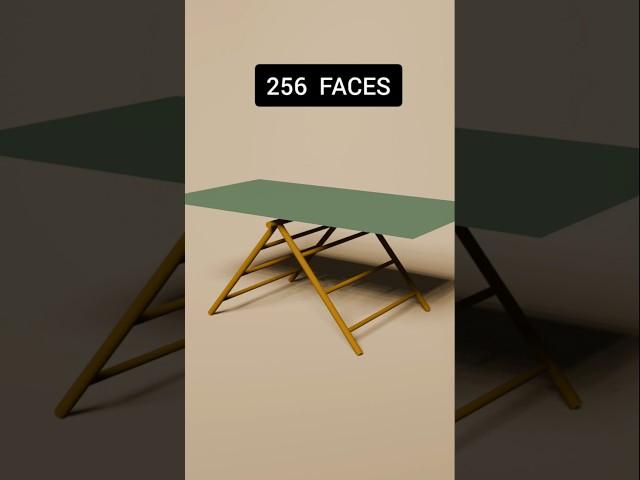 Cloth Simulation from 1 Face to 65,536 Faces #blender3d  #3danimation #shorts