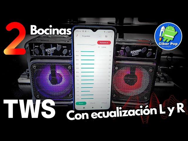 CONECTA 2 BOCINAS Bluetooth al mismo tiempo con ECUALIZACIÓN L y R | Guía paso a paso