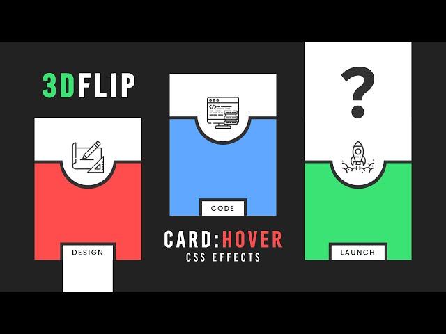 CSS Card Hover Effects | Html & CSS 3D Flip