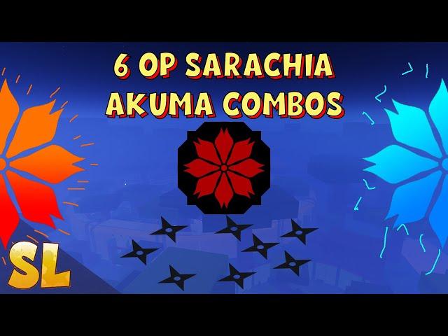 6 OP SARACHIA AKUMA COMBOS | Shindo Life| CowardCat