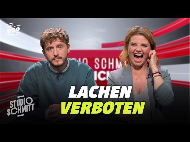 Tommi vs. Annette Frier: Wer moderiert die "Lachrichten" seriöser? | Studio Schmitt