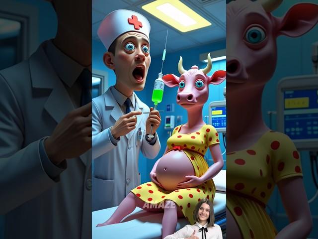 ️ Evolution of Baby: Pregnant Cow on hospital with Doctor  AMAZE  #cat​ #cute​ #love​ #shorts​