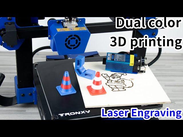 Tronxy XY-3 SE 3D Printer Laser Engraving Machine Unboxing and test