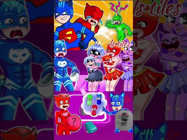 PJ Masks - Owlette  Gekko  Owlette  Gekko X Dance Song Tiles Hop EDM Rush #shorts #viralvideo