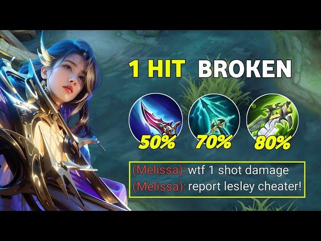 NEW META LESLEY BEST 1 HIT BUILD 2024! (recommended build) - MLBB